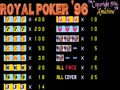Royal Poker '96 (set 1) - Screen 1