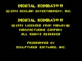 Mortal Kombat II - Kyuukyoku Shinken (Jpn) - Screen 1