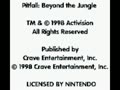 Pitfall - Beyond the Jungle (Euro, USA) - Screen 1