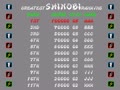 Shinobi (set 6, System 16A, unprotected) - Screen 3