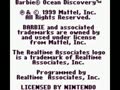Barbie - Ocean Discovery (Euro) - Screen 1
