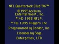 NFL Quarterback Club '96 (Euro, USA) - Screen 1