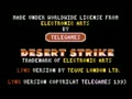 Desert Strike - Return to the Gulf (Euro, USA) - Screen 1