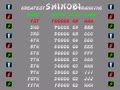 Shinobi (set 5, System 16B, unprotected) - Screen 2