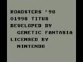 Roadsters '98 (USA, Prototype) - Screen 1