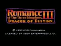 Romance of the Three Kingdoms III - Dragon of Destiny (USA) - Screen 4