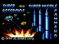Super Asteroids - Missile Command (Euro, USA) - Screen 1