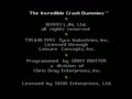 The Incredible Crash Dummies (Euro, USA) - Screen 1