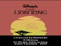 Disney's The Lion King (Euro) - Screen 2