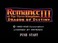 Romance of the Three Kingdoms III - Dragon of Destiny (USA) - Screen 4